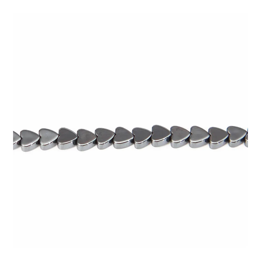 Hematite heart 4mm x 40cm 