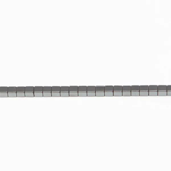 Hématite cube carré 2mm x 40cm 