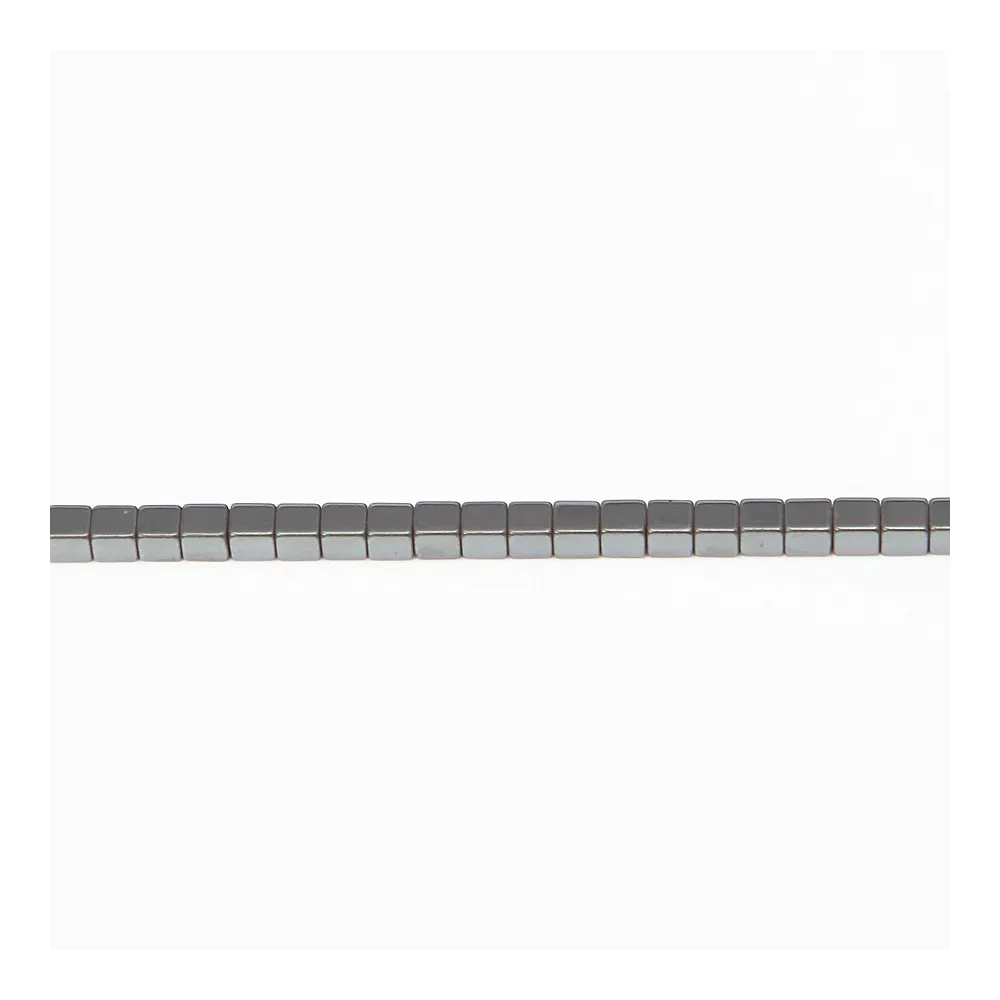 Hématite cube carré 2mm x 40cm 