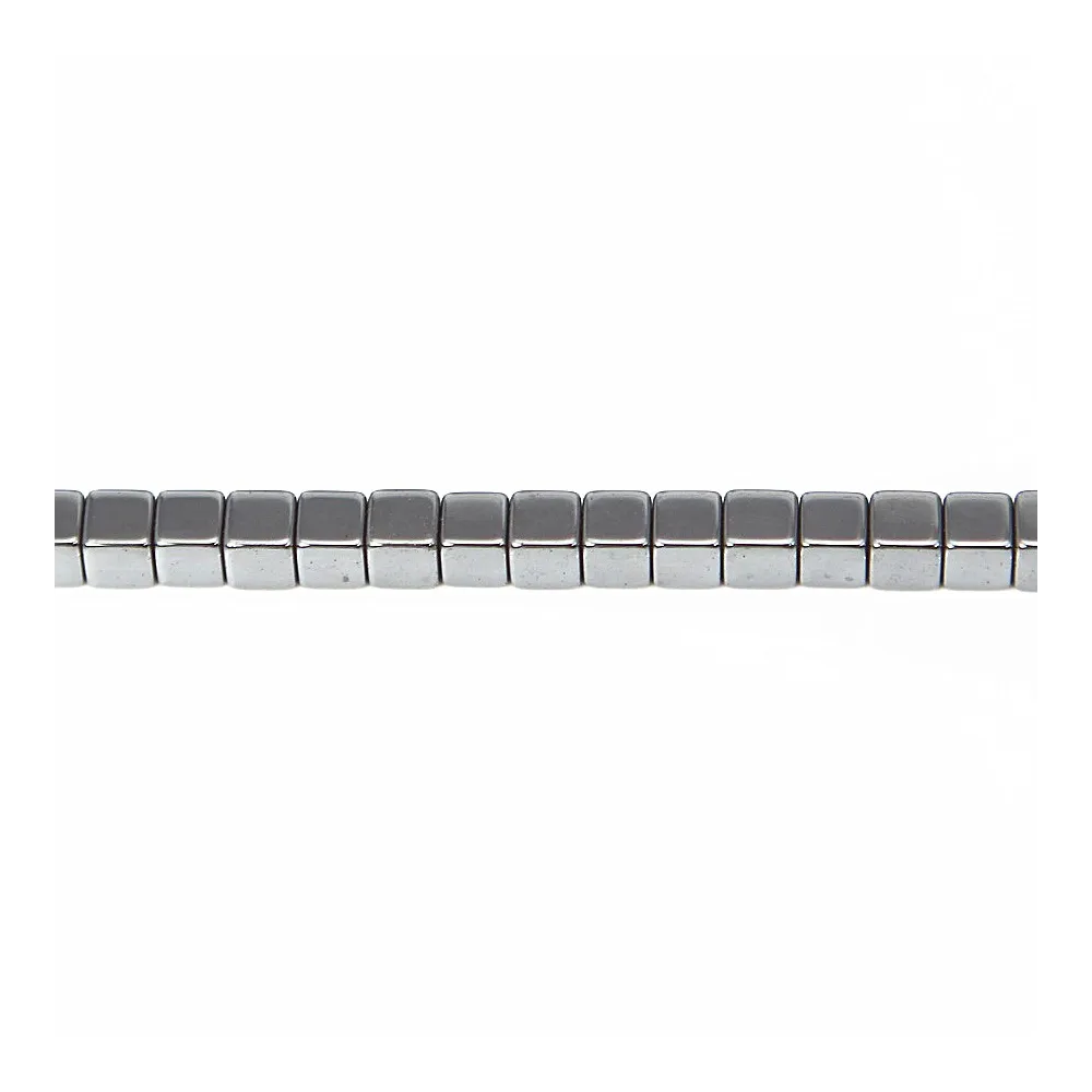 Hématite cube carré 4mm x 40cm 