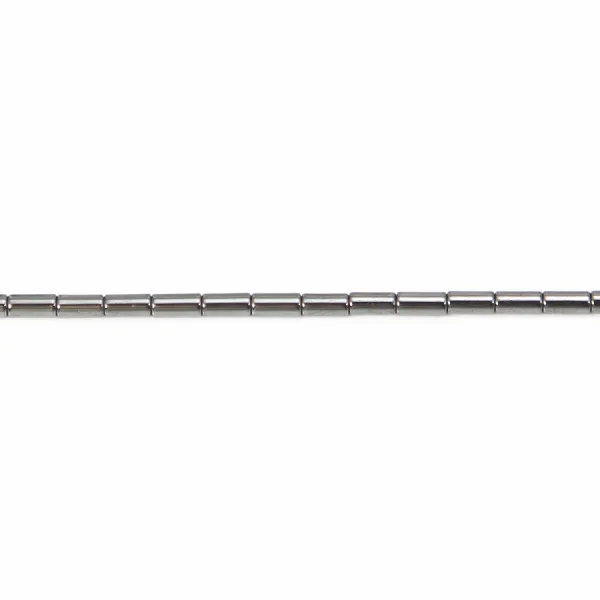 Hématite tube 2x4mm x 40cm 