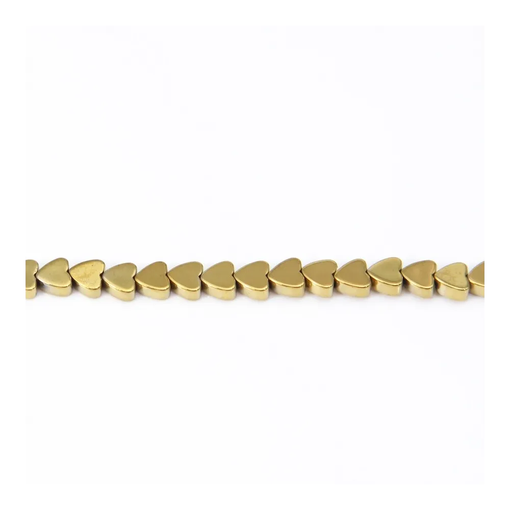 Hematite golden heart 4mm x 40cm 