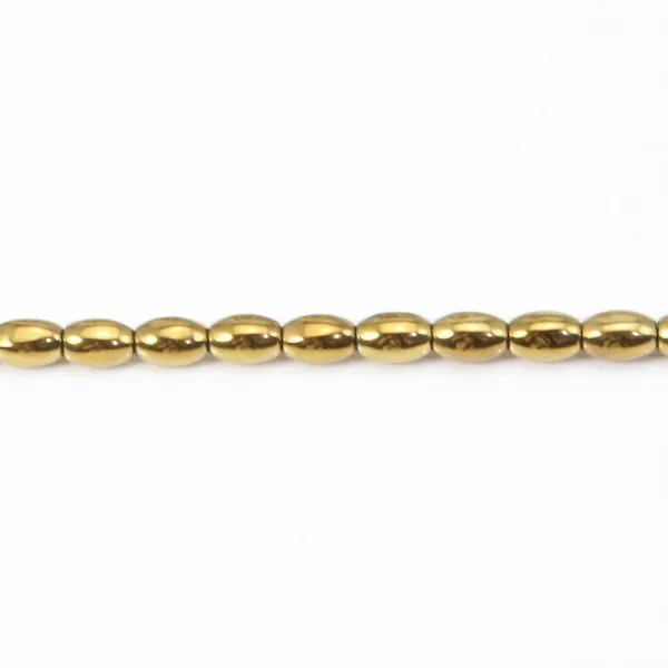 Hématite dorée tonnelet 4x6mm x 40cm 