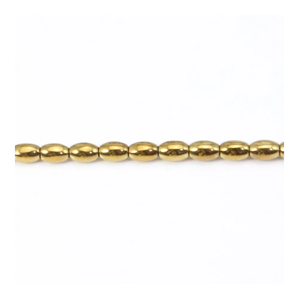 Hématite dorée tonnelet 4x6mm x 40cm 