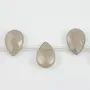 Agate tinted grey faceted dish drop 10x14mm x 40cm (28pcs)