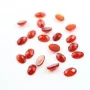 Cabochon cornaline ovale facette 4x6mm x 4pcs