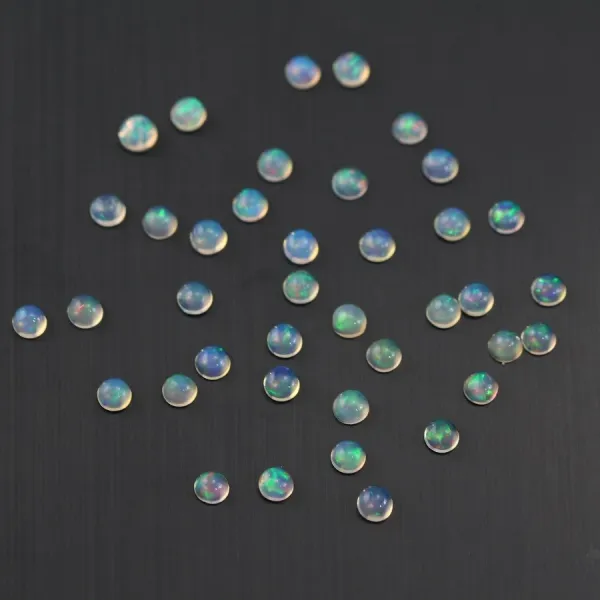 Cabochon Etíope Redondo Opal Cabochon 3mm-3,3mm x 1pc