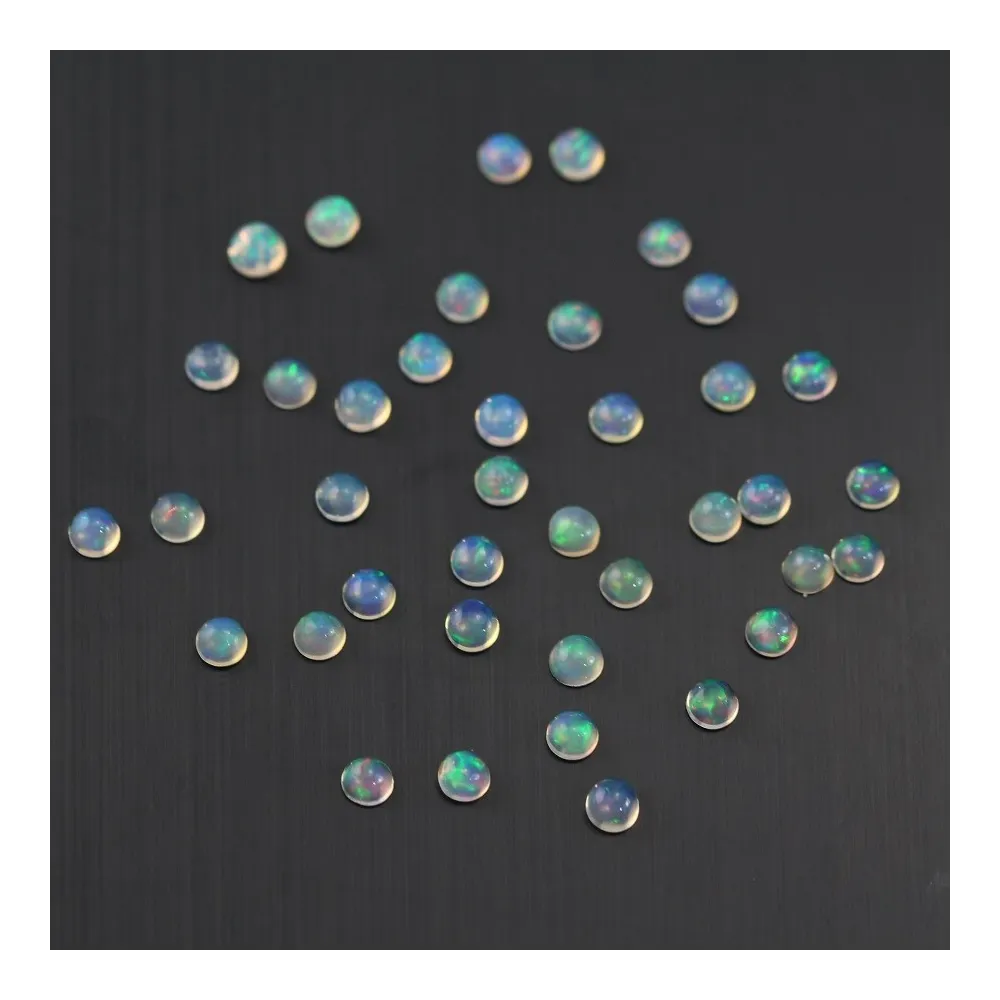 Cabochon opal ethiopian round 3mm - 3.3mm x 1pc