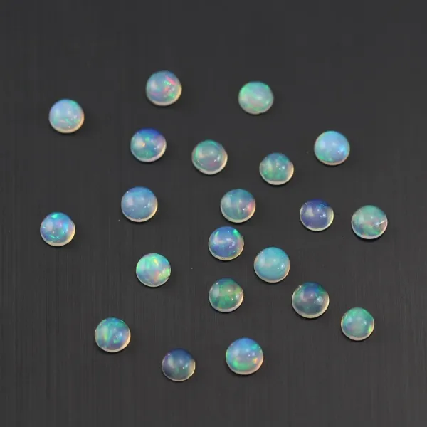 Cabochon Etíope redondo Opal Cabochon 4mm x 1pc