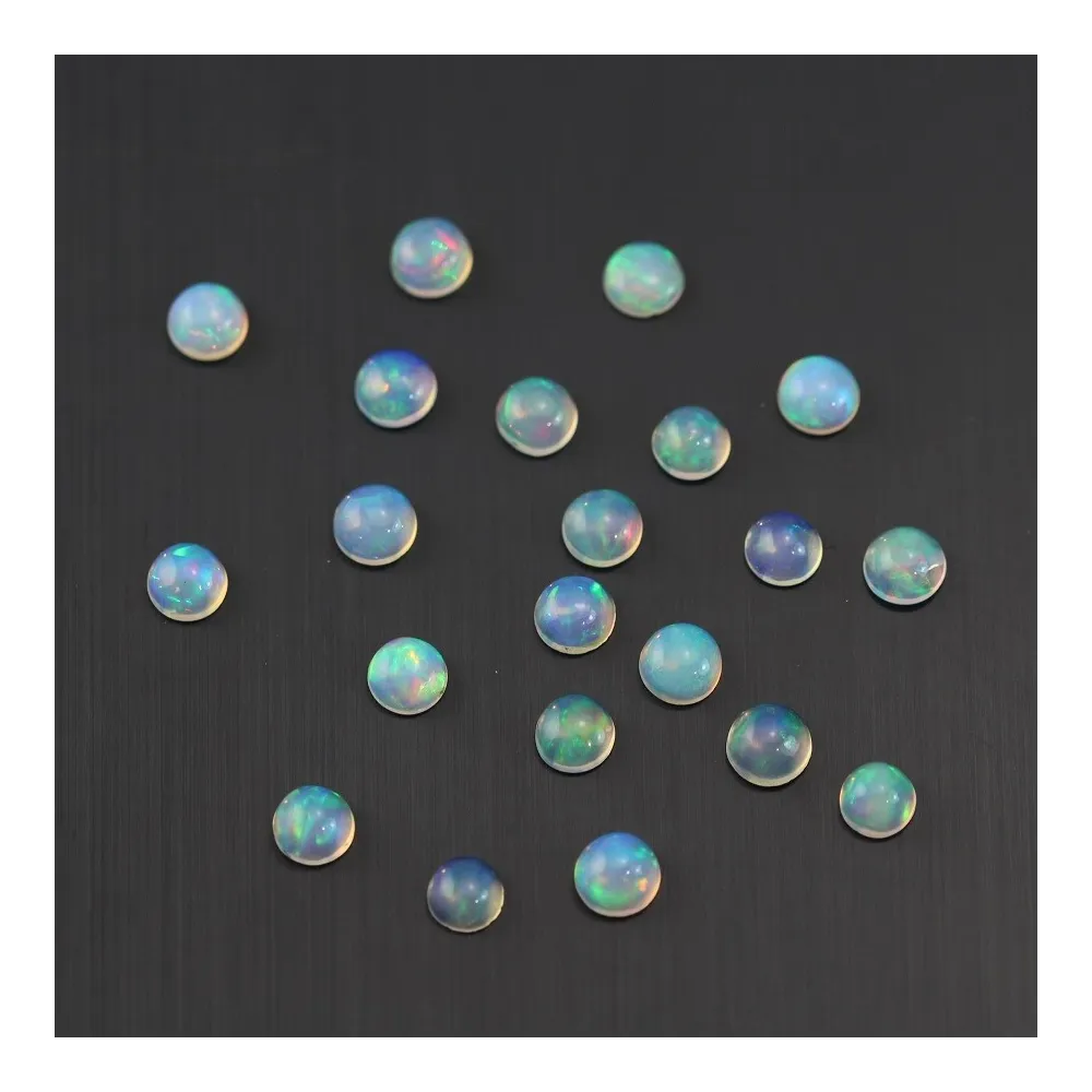 Cabochon opale ethiopian ronde 4mm x 1pc