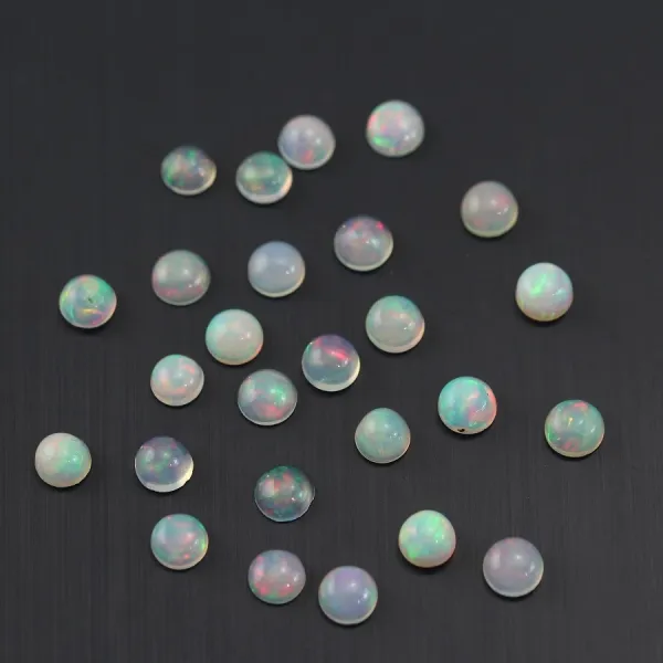 Cabochon opal ethiopian round 4mm x 1pc