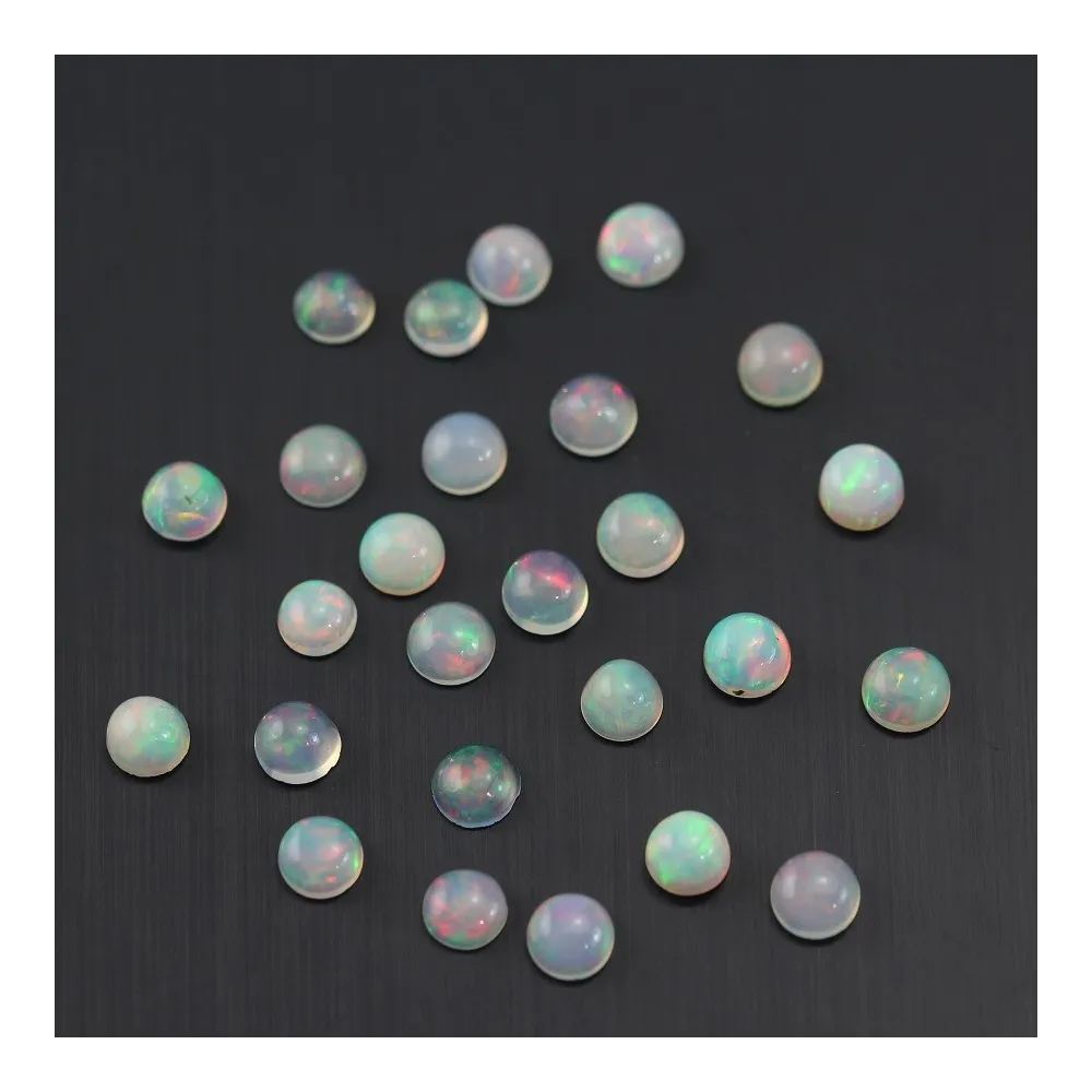 Cabochon opale ethiopian ronde 4mm x 1pc