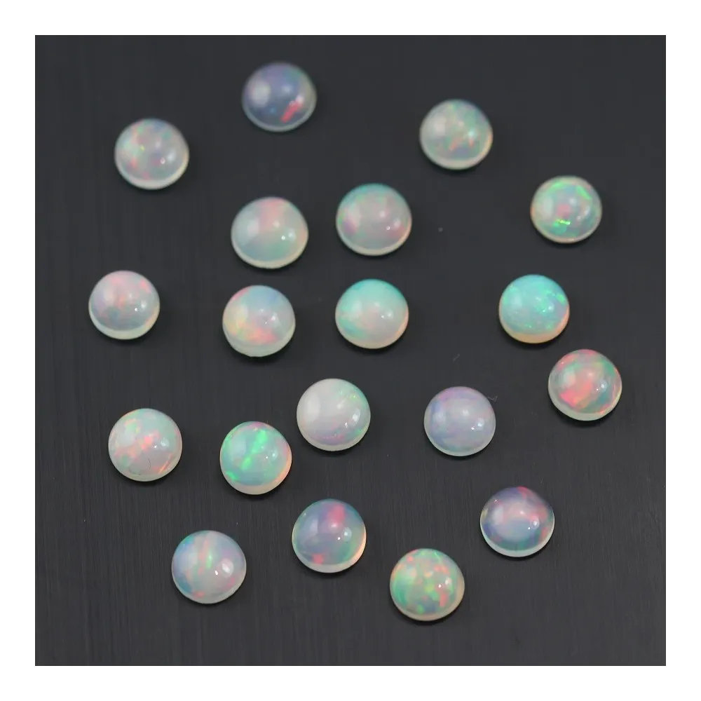 Cabochon opale ethiopian ronde 6mm x 1pc