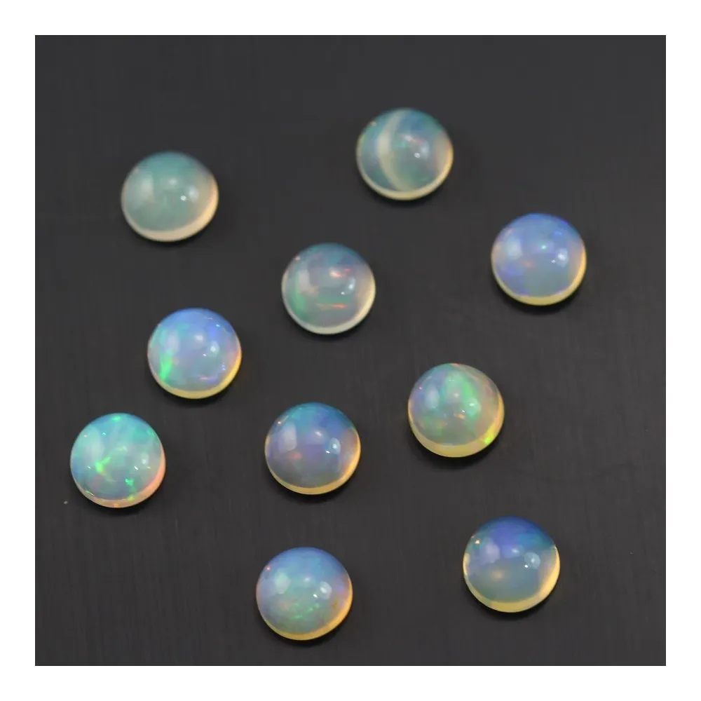 Cabochon opale ethiopian ronde 7mm x 1pc