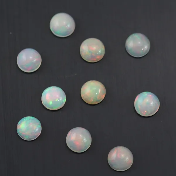 Cabochon opale ethiopian ronde 7mm x 1pc