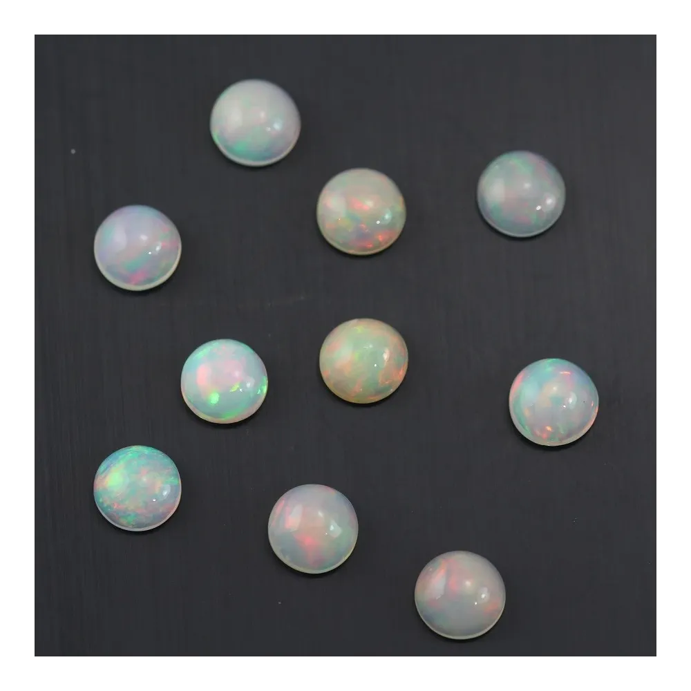 Cabochon opale ethiopian ronde 7mm x 1pc