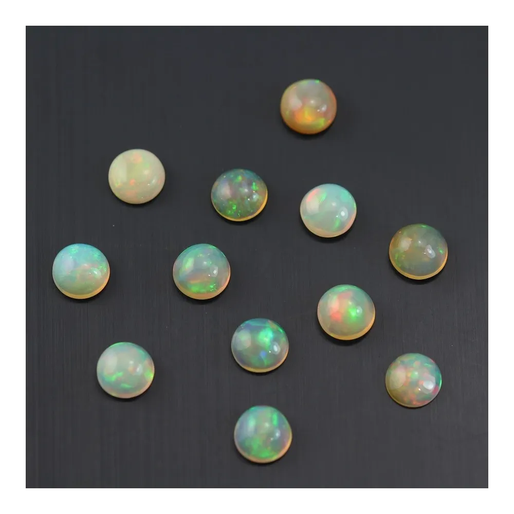Cabochon opale ethiopian ronde 7mm x 1pc