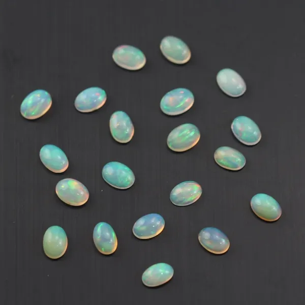 Cabochon opal ethiopian round 4x6mm x 1pc
