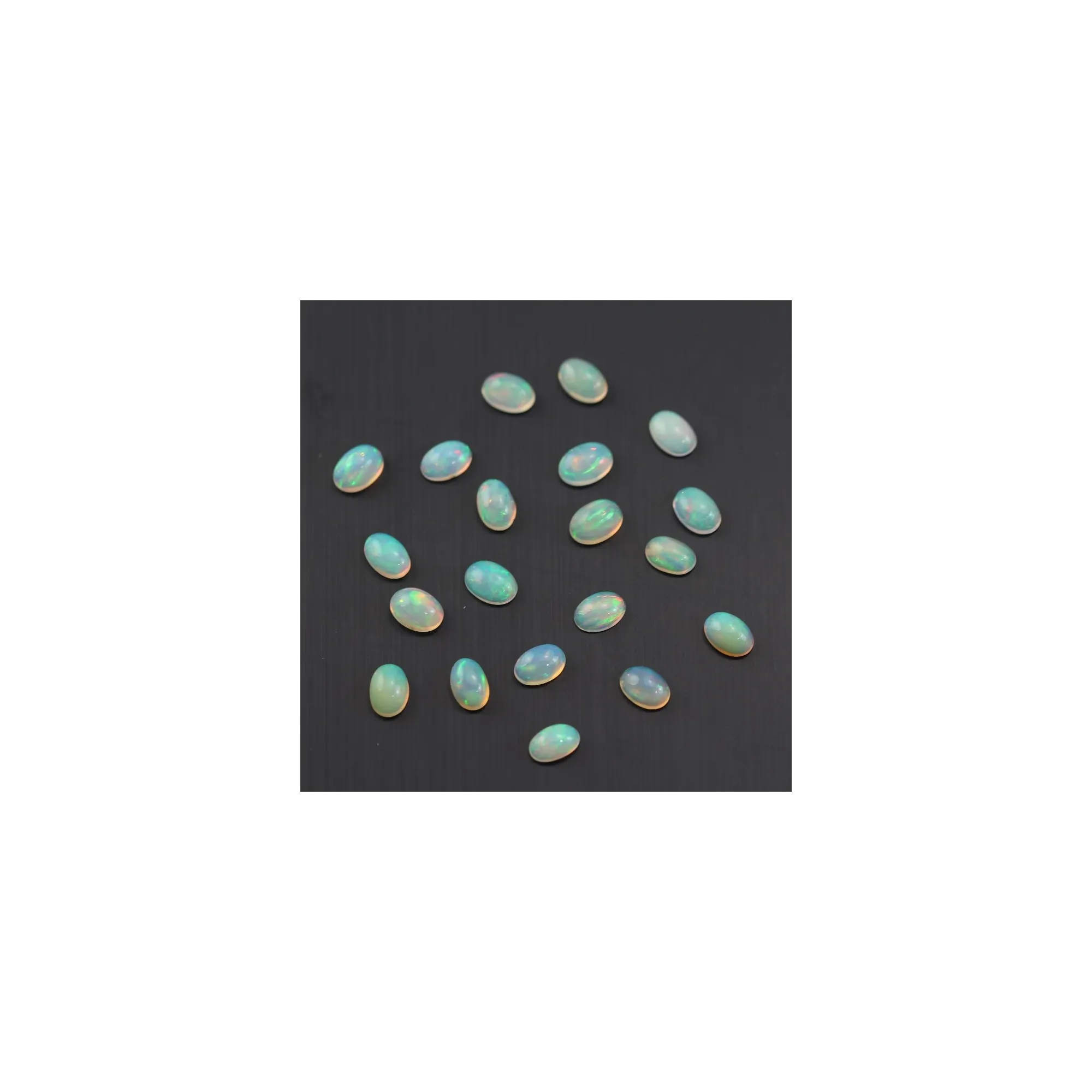 Cabochon Opale Noire Éthiopienne Naturelle 2,23 Carats Forme Poire 10x7x5 Mm - Pièce Libre