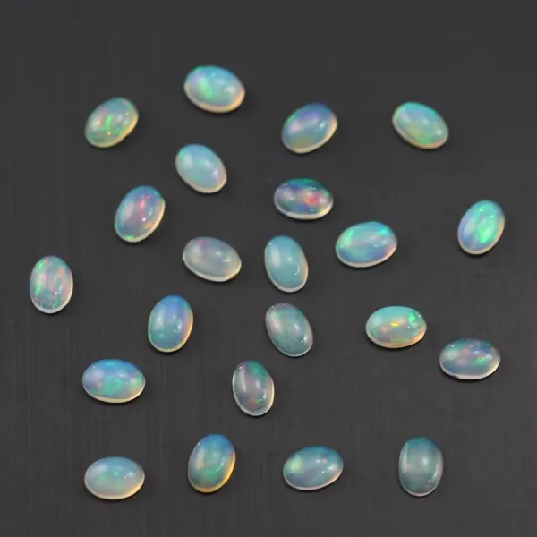 Cabochon opal ethiopian round 4x6mm x 1pc