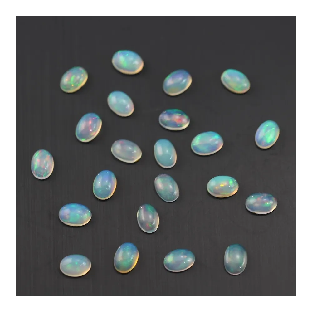 Cabochon opal ethiopian round 4x6mm x 1pc