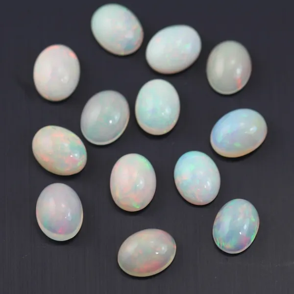 Cabochon opal ethiopian round 7x9mm x 1pc