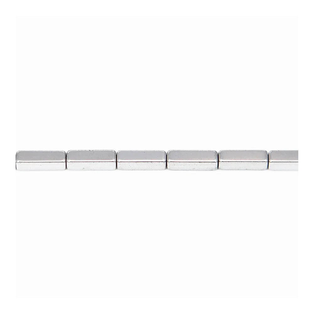 Hématite argenté cube rectangle 3x9mm x 40cm 