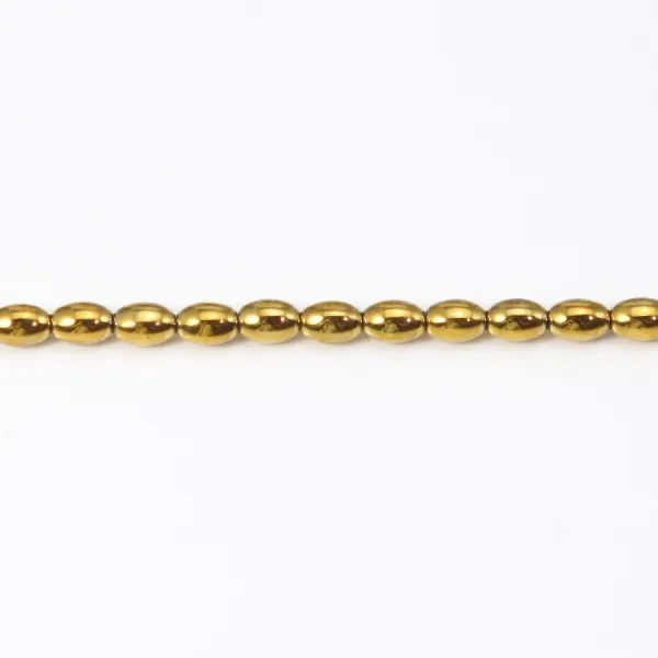 Hématite tonnelet argenté 3x5mm x 10pcs