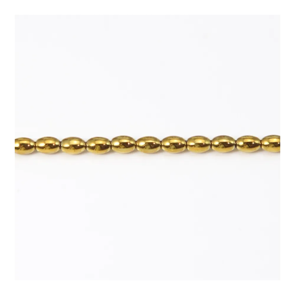 Hématite tonnelet argenté 3x5mm x 10pcs