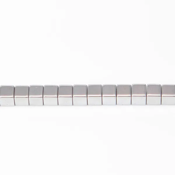 Hématite argenté cube carré 3mm x 20pcs