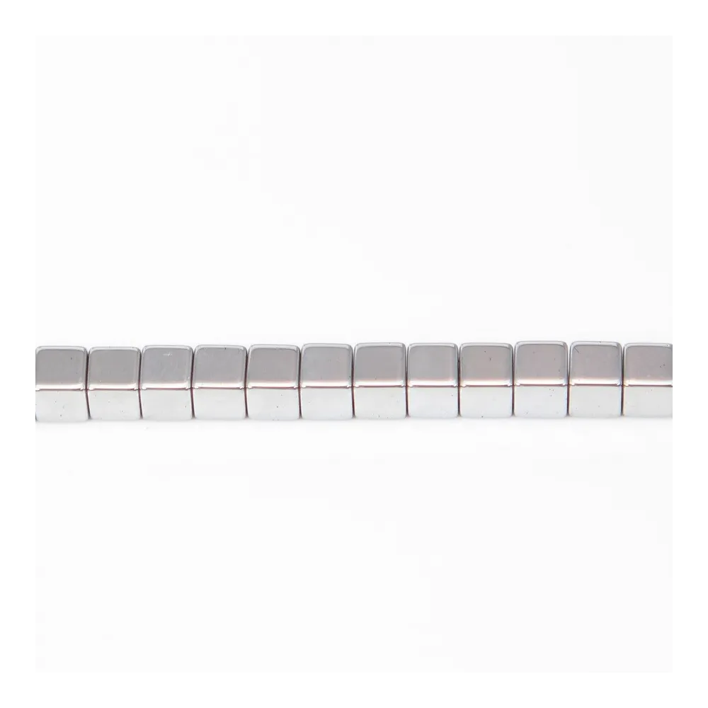 Hematite silvery cubic square 3mm x 20pcs