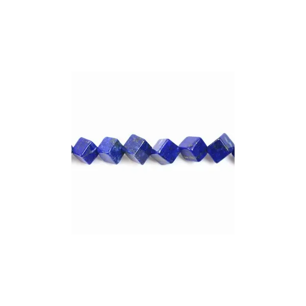 Lapis-lazuli cube 8x6mm x 2pcs
