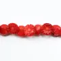 Bambou mer teinte rouge Fleur 8mm x 40cm 