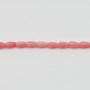 Sea Bamboo  Colored Orange Teardrop 2x6mm x 40cm 