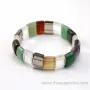 Bracelet Plat Pierre Mix
