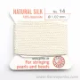 Silk bead cord 1.02mm  white x 2m