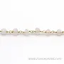 Chaîne Argent Doré avec Quartz Rose en 4-5mm x 20cm