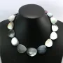 Collier Simple nacre grise baroque 