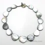 Collier Simple nacre grise baroque 