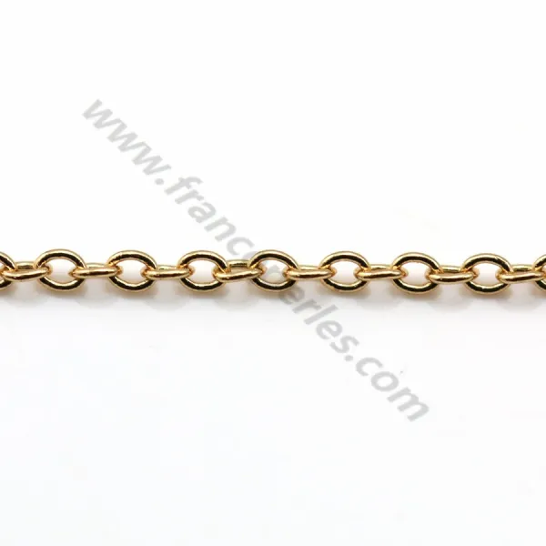 Chaîne ovale doré 1x1.5mm x 1M