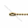 Embouts fermoir pour chaîne à billes 1.5mm plaqué par "flash" or sur laiton x 6pcs