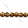 Oeil de tigre rond plat 10mm x 40cm