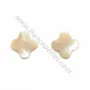 Nacre jaune en forme de trèfle 18mm x 2pcs