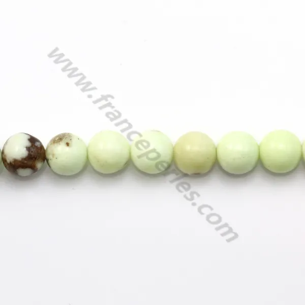 Lemon chrysoprase round 6mm x 40cm