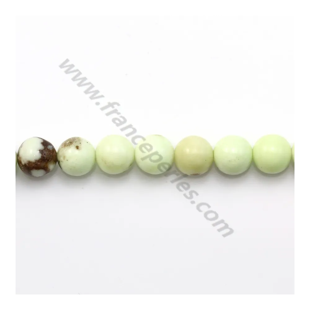 Lemon chrysoprase round 6mm x 40cm