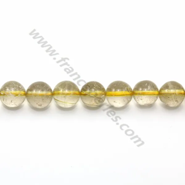 Rutile quartz round 9-10mm x 38cm