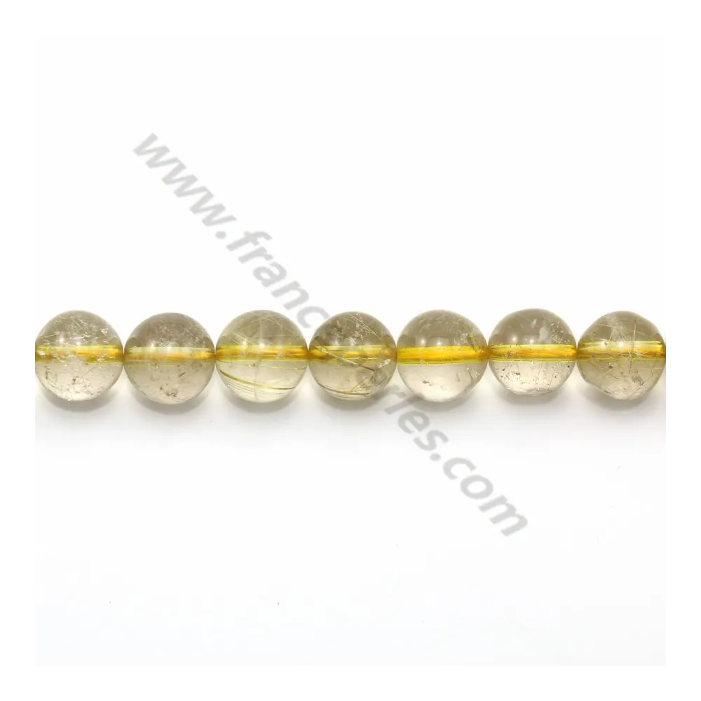 Rutile quartz round 8-8.5mm x 38cm