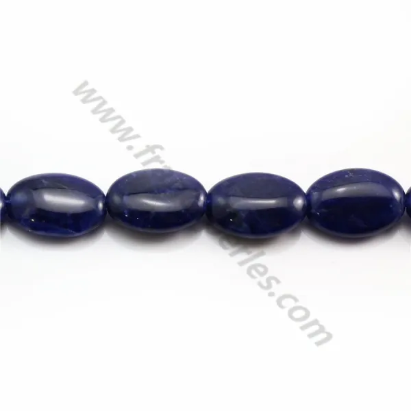 Sodalite ovale 10x14mm x 40cm