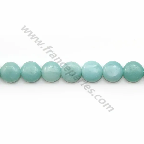 Amazonite ronde plate 8mm x 8pcs