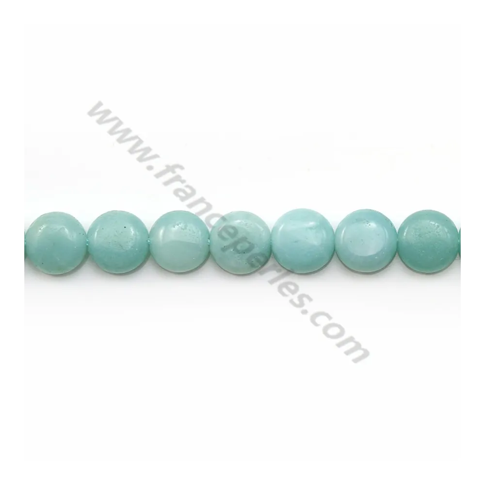 Amazonite ronde plate 8mm x 8pcs